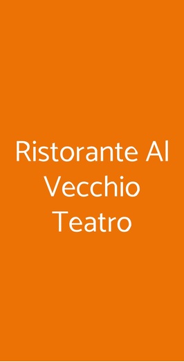 Ristorante Al Vecchio Teatro, Sesto San Giovanni