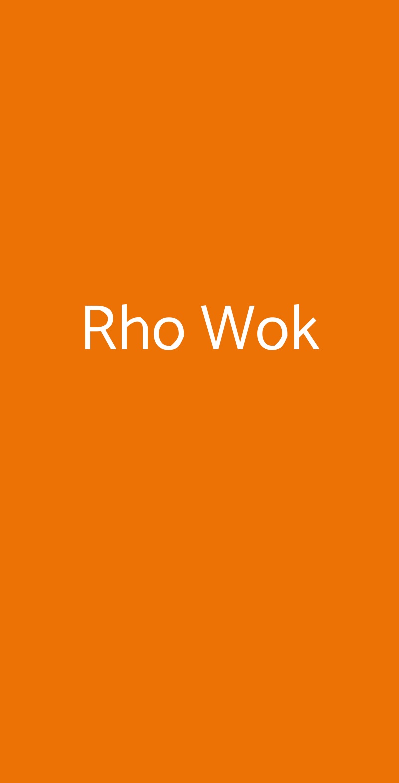 Rho Wok Rho menù 1 pagina