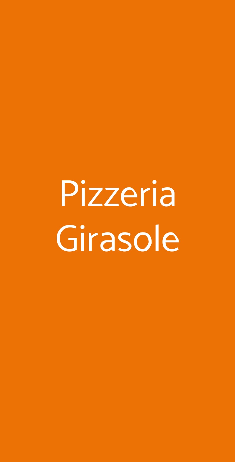 Pizzeria Girasole Garbagnate Milanese menù 1 pagina