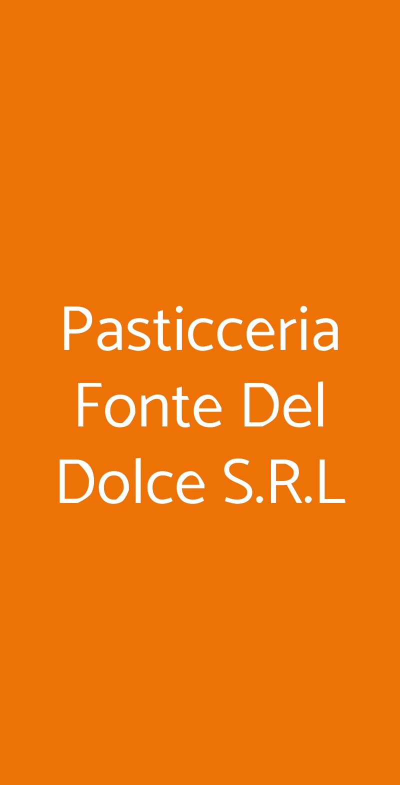 Pasticceria Fonte Del Dolce S.R.L Milano menù 1 pagina