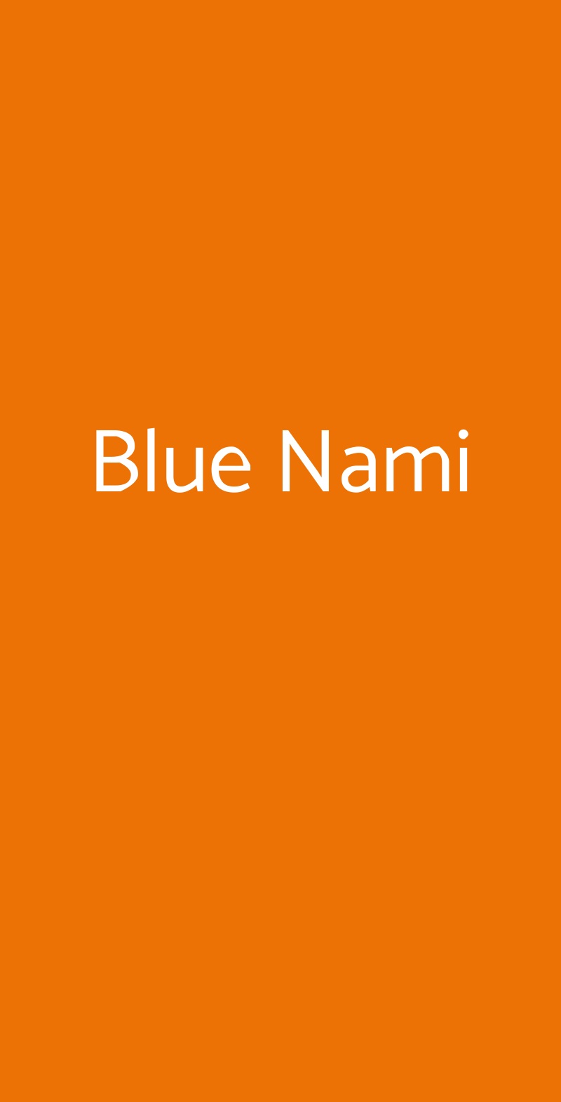 Blue Nami Milano menù 1 pagina