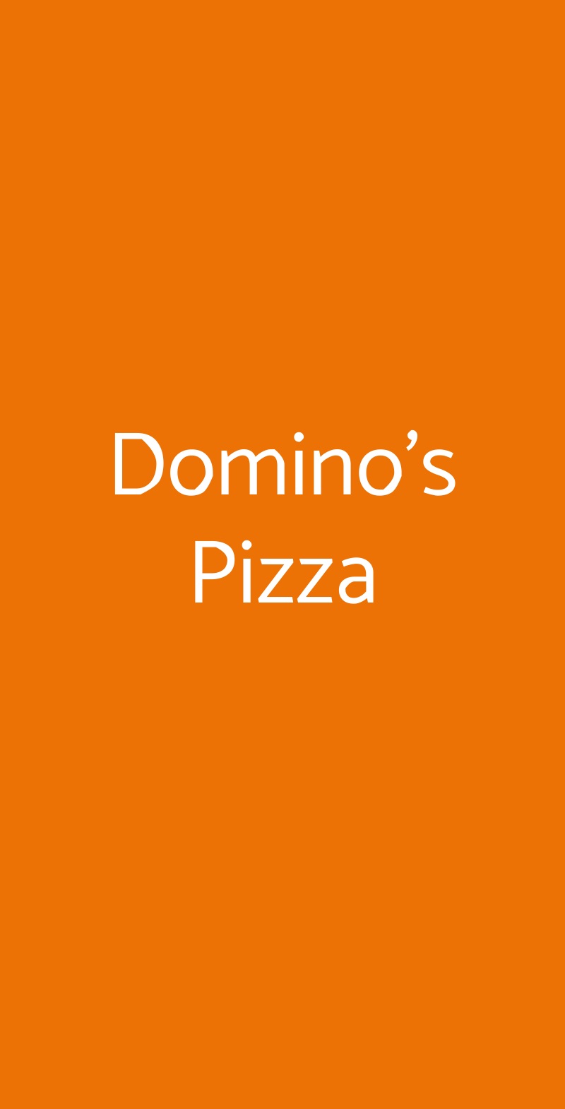 Domino's Pizza Milano menù 1 pagina