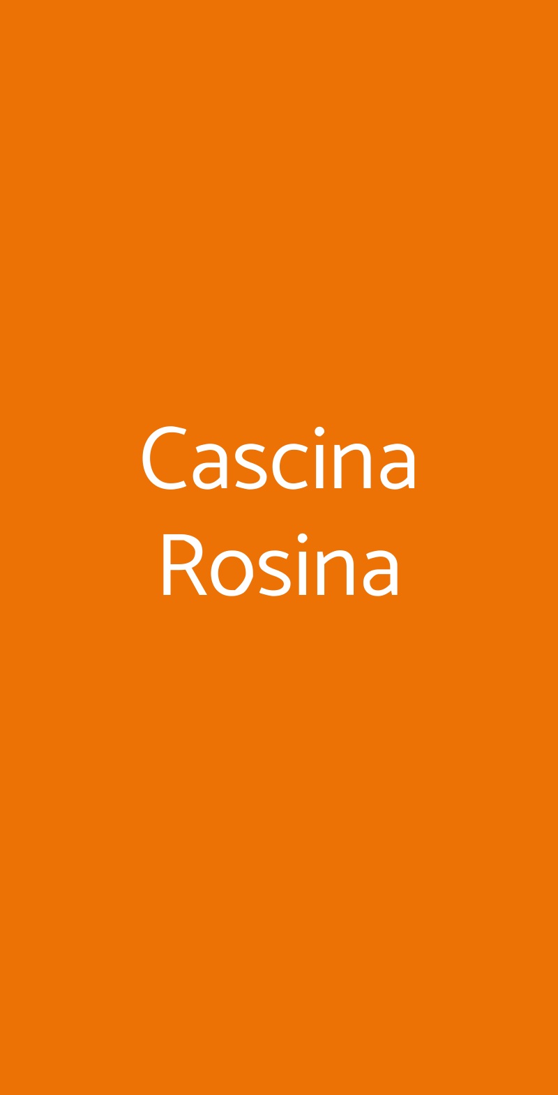 Cascina Rosina Truccazzano menù 1 pagina