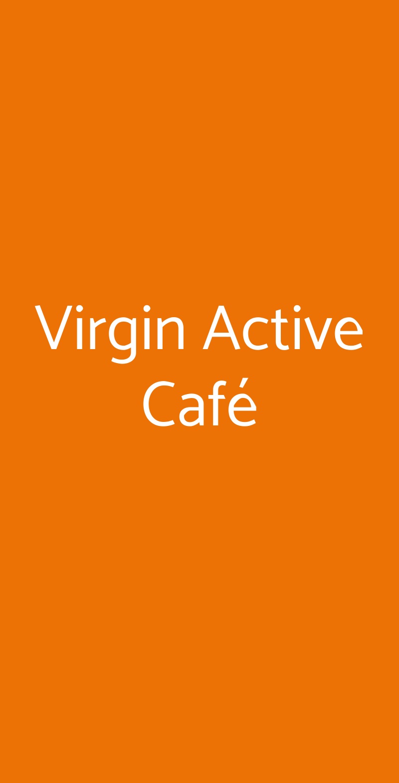 Virgin Active Café Milano menù 1 pagina