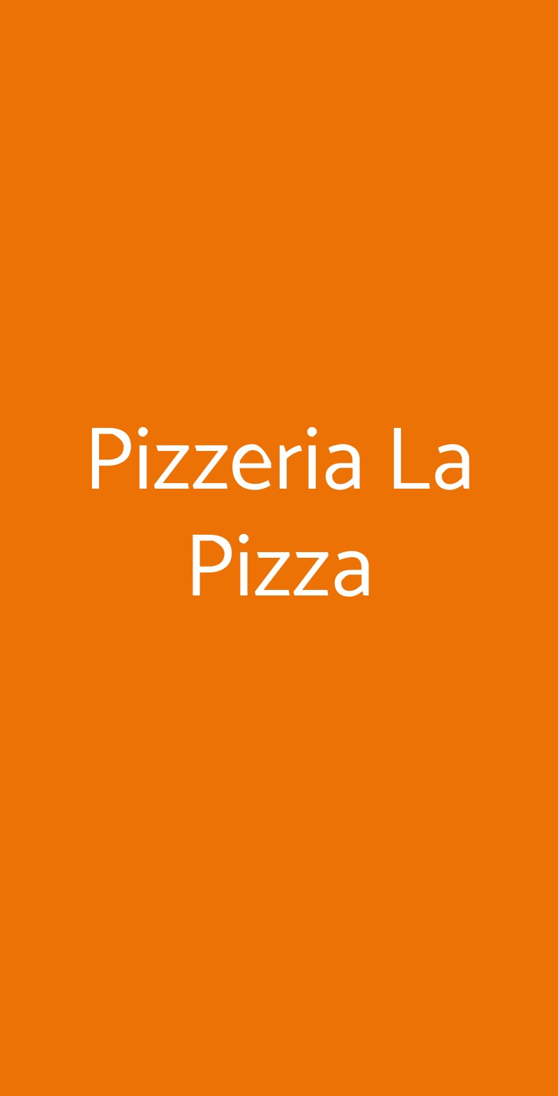 Pizzeria La Pizza Milano menù 1 pagina