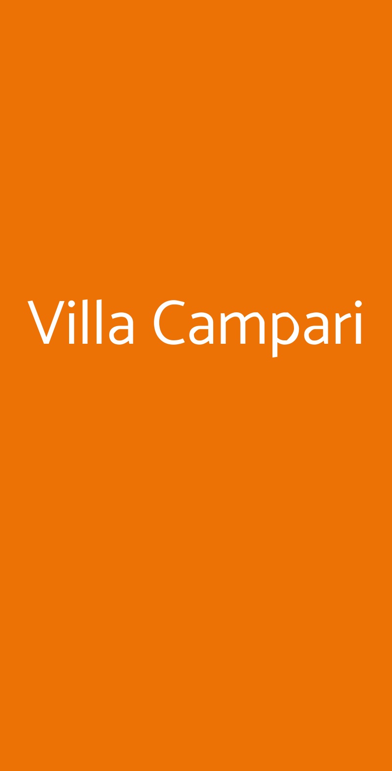 Villa Campari Sesto San Giovanni menù 1 pagina