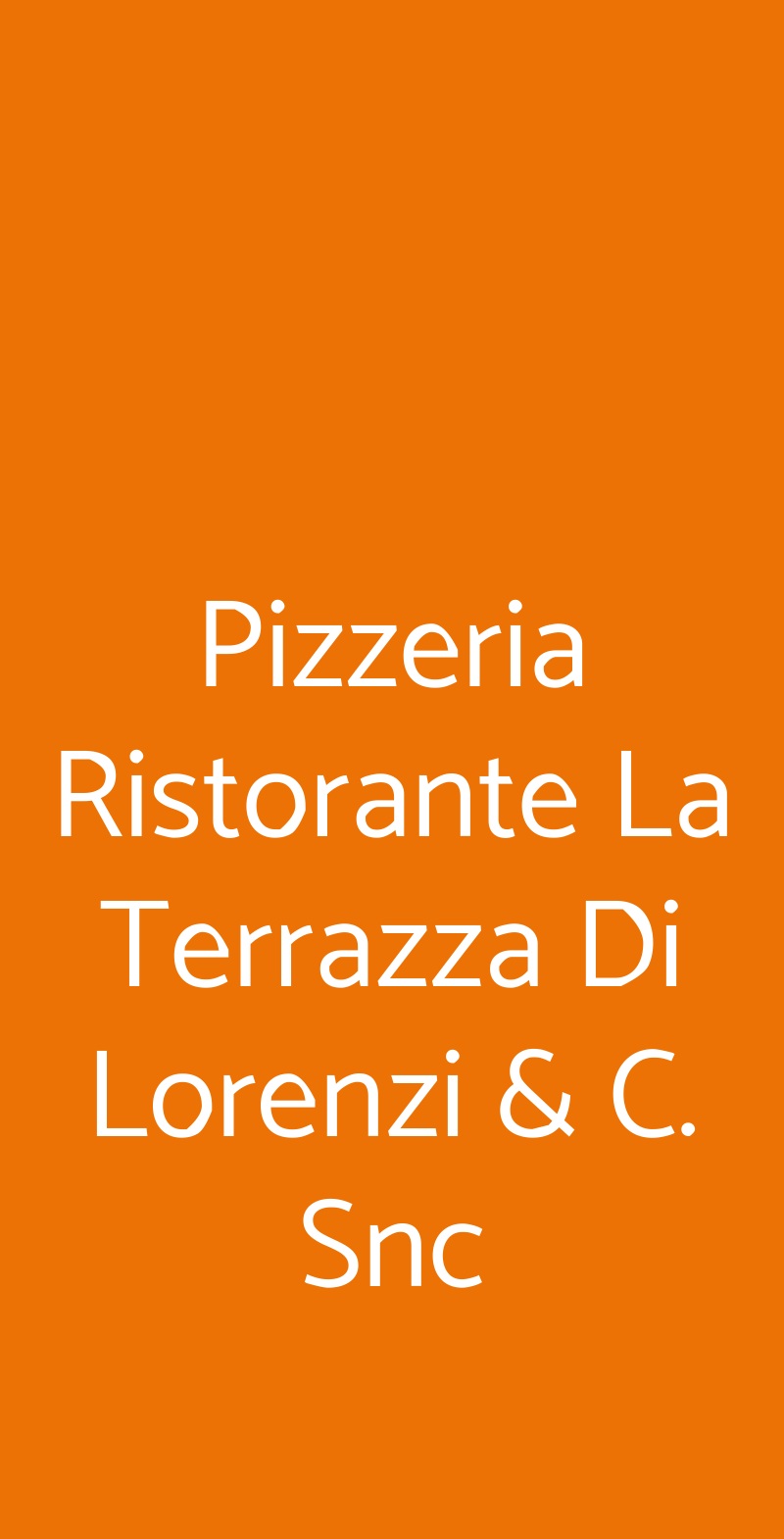 Pizzeria Ristorante La Terrazza Di Lorenzi & C. Snc Castiglione Delle Stiviere menù 1 pagina