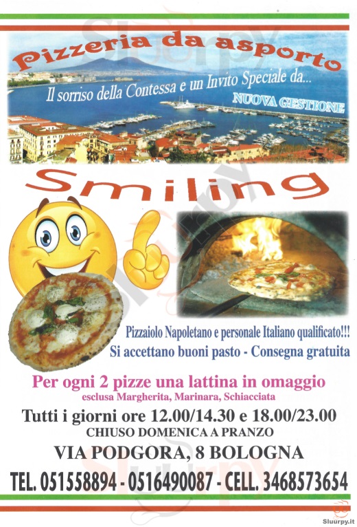 SMILING Bologna menù 1 pagina
