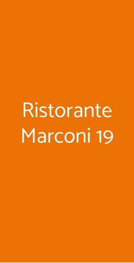 Ristorante Marconi 19, Parabiago