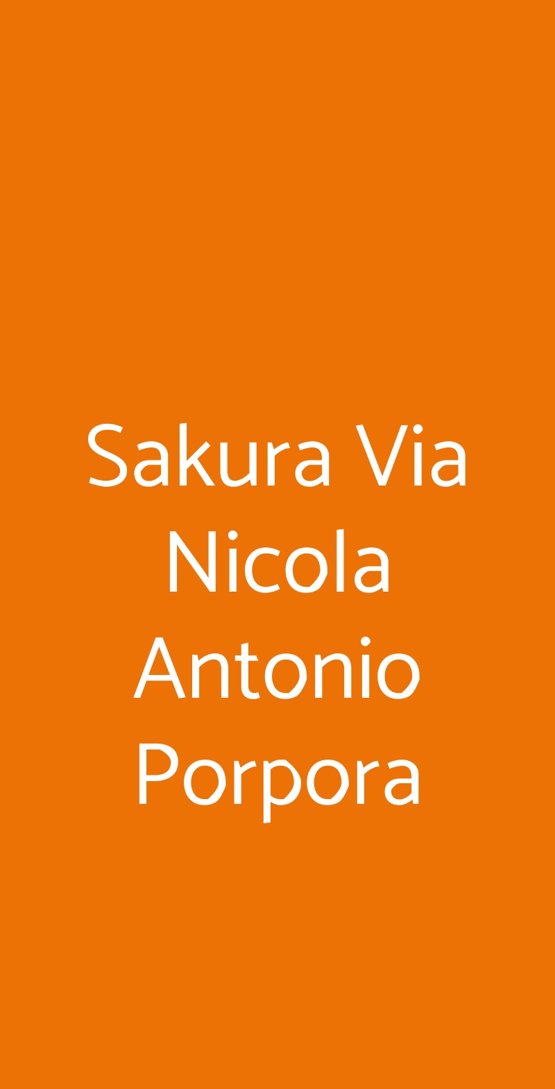 Sakura Via Nicola Antonio Porpora Milano menù 1 pagina