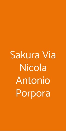 Sakura Via Nicola Antonio Porpora, Milano