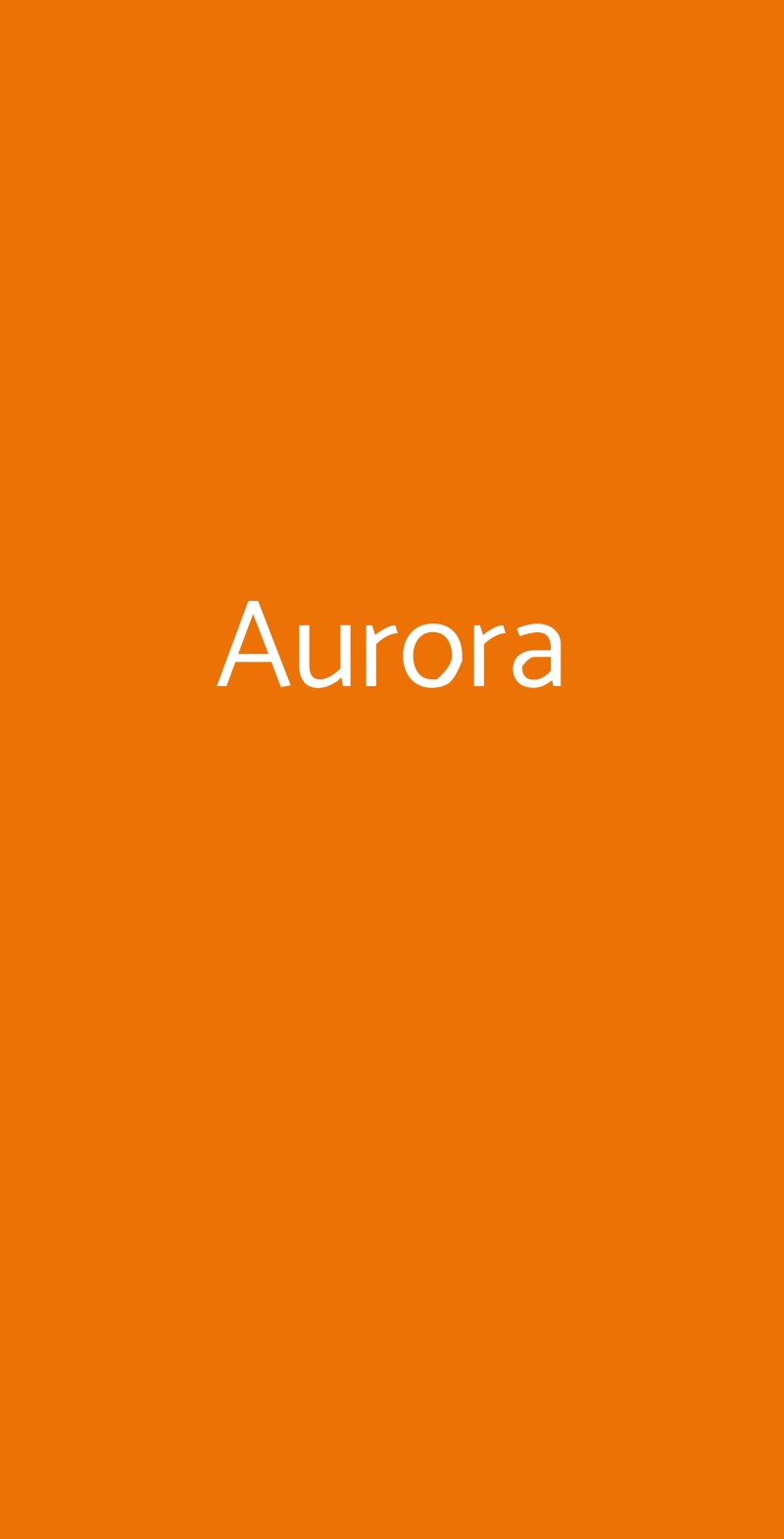 Aurora Milano menù 1 pagina