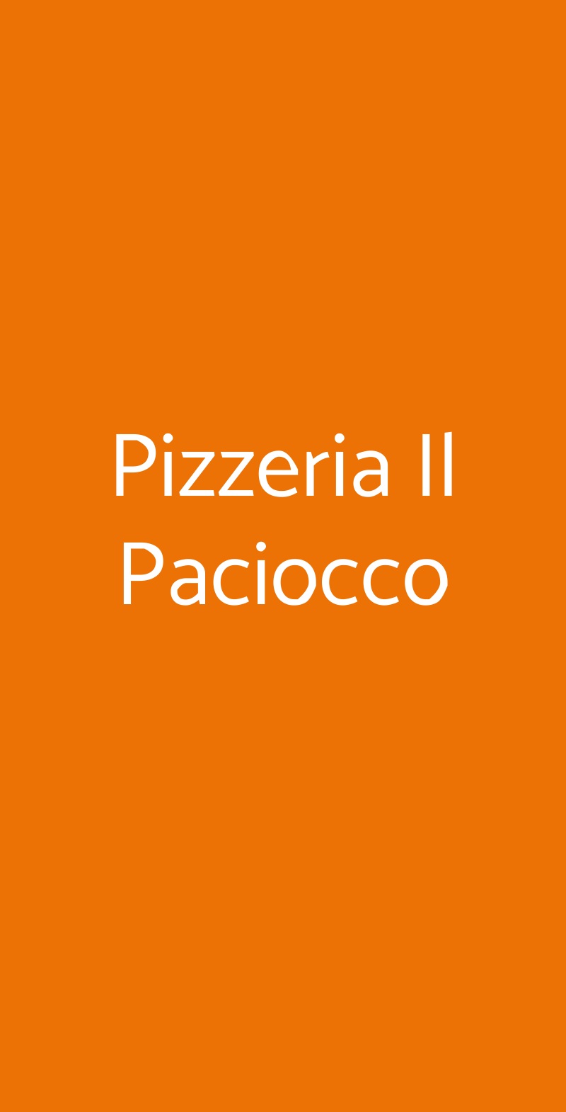 Pizzeria Il Paciocco Cinisello Balsamo menù 1 pagina