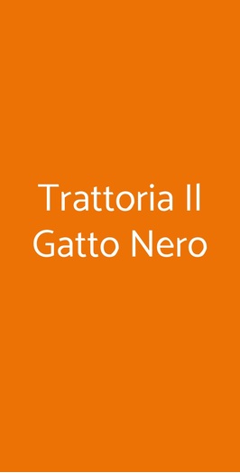 Trattoria Il Gatto Nero, Milano