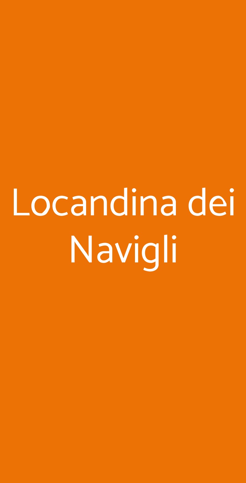 Locandina dei Navigli Milano menù 1 pagina