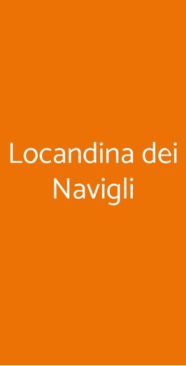 Locandina Dei Navigli, Milano