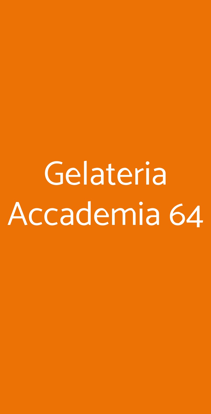 Gelateria Accademia 64 Milano menù 1 pagina