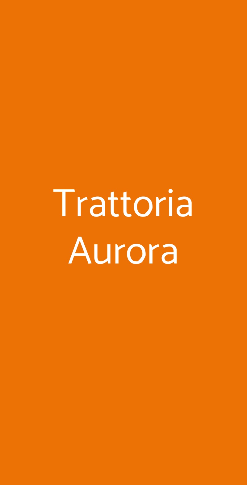 Trattoria Aurora Milano menù 1 pagina