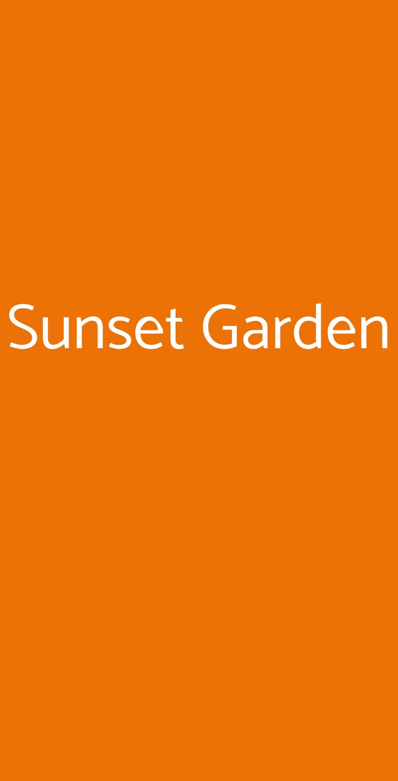 Sunset Garden Lainate menù 1 pagina