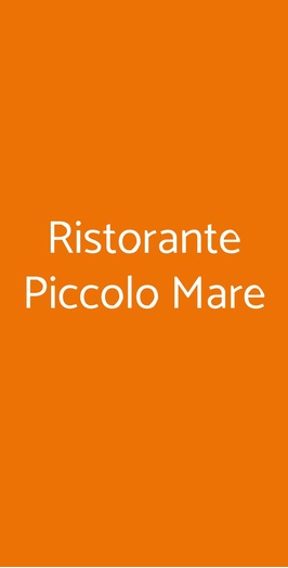 Ristorante Piccolo Mare, Milano