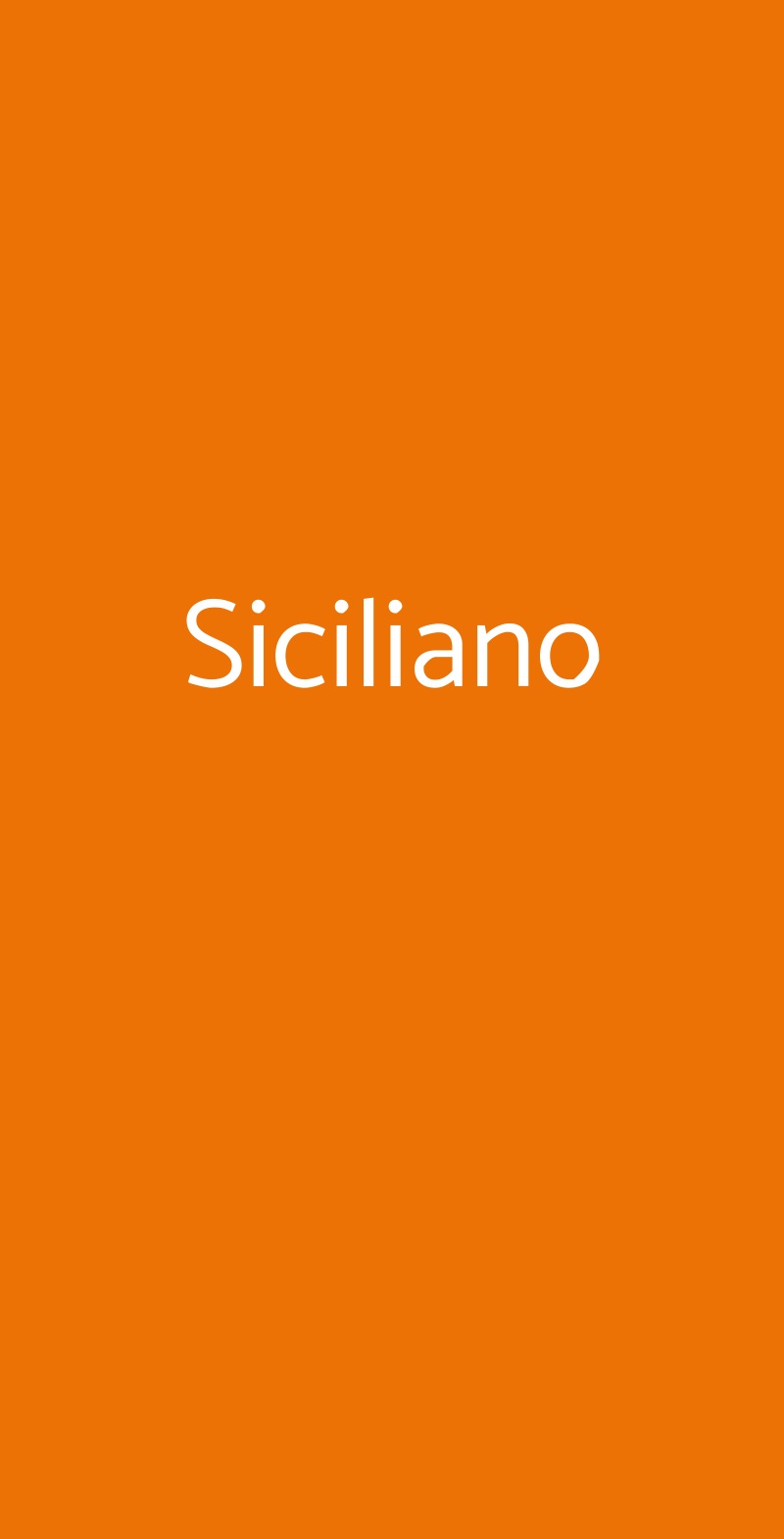 Siciliano Milano menù 1 pagina