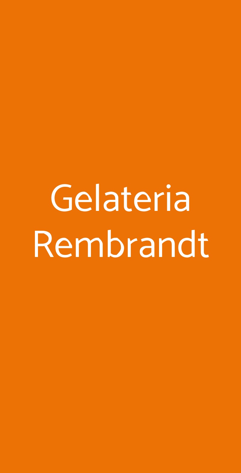 Gelateria Rembrandt Milano menù 1 pagina