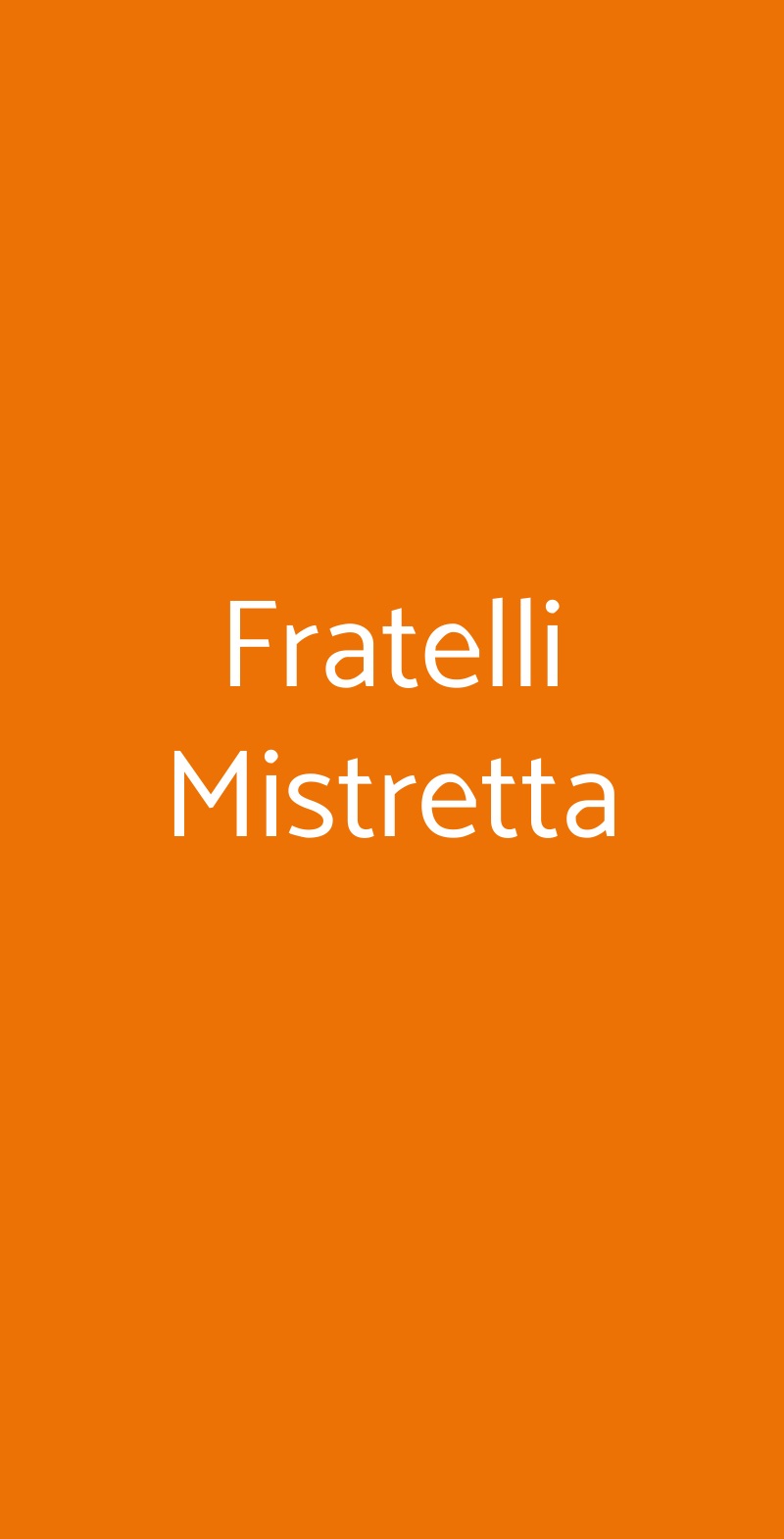 Fratelli Mistretta Milano menù 1 pagina