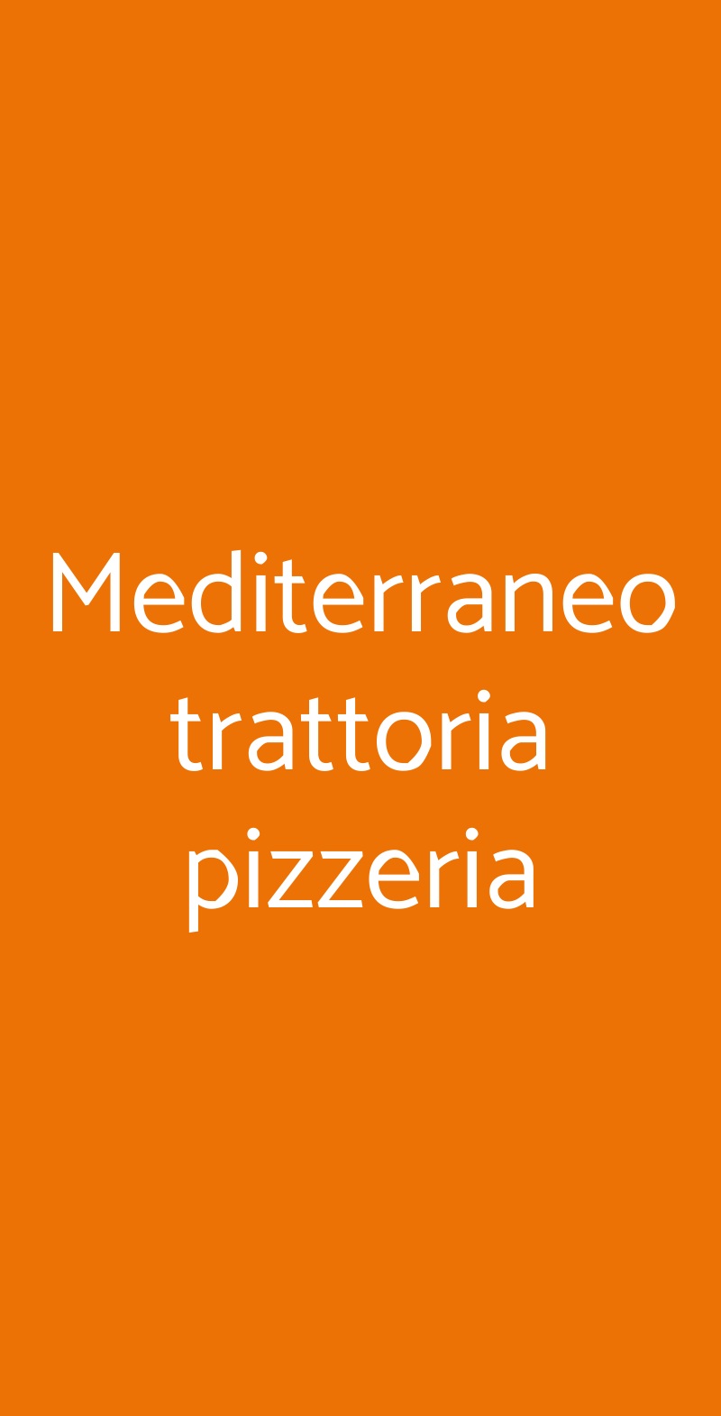 Mediterraneo trattoria pizzeria Porto Valtravaglia menù 1 pagina