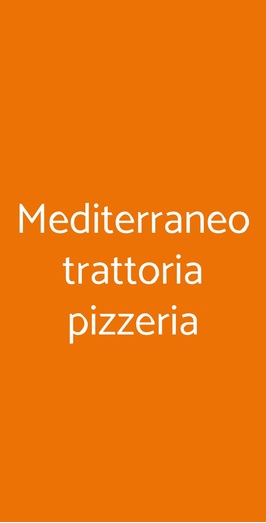 Mediterraneo Trattoria Pizzeria, Porto Valtravaglia
