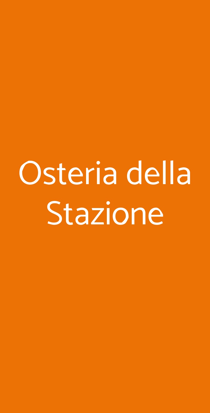 Osteria della Stazione Milano menù 1 pagina