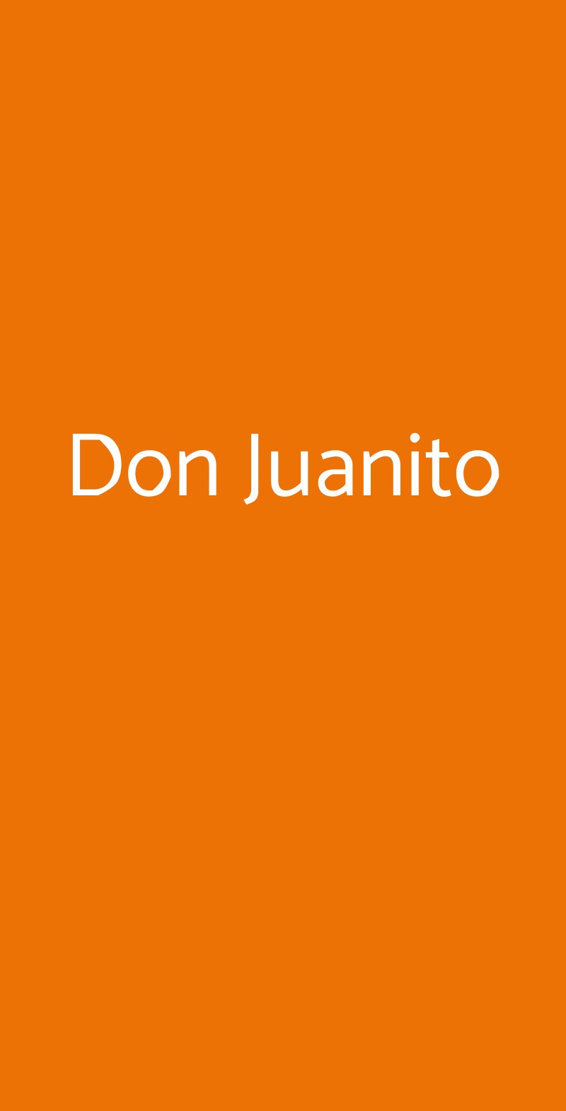 Don Juanito Milano menù 1 pagina
