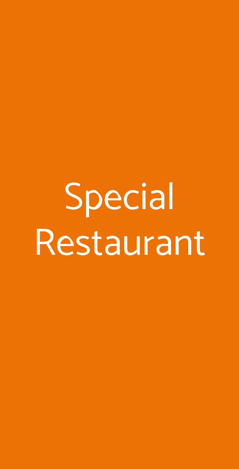 Special Restaurant Milano menù 1 pagina