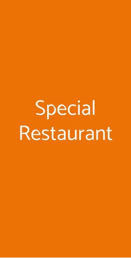 Special Restaurant, Milano