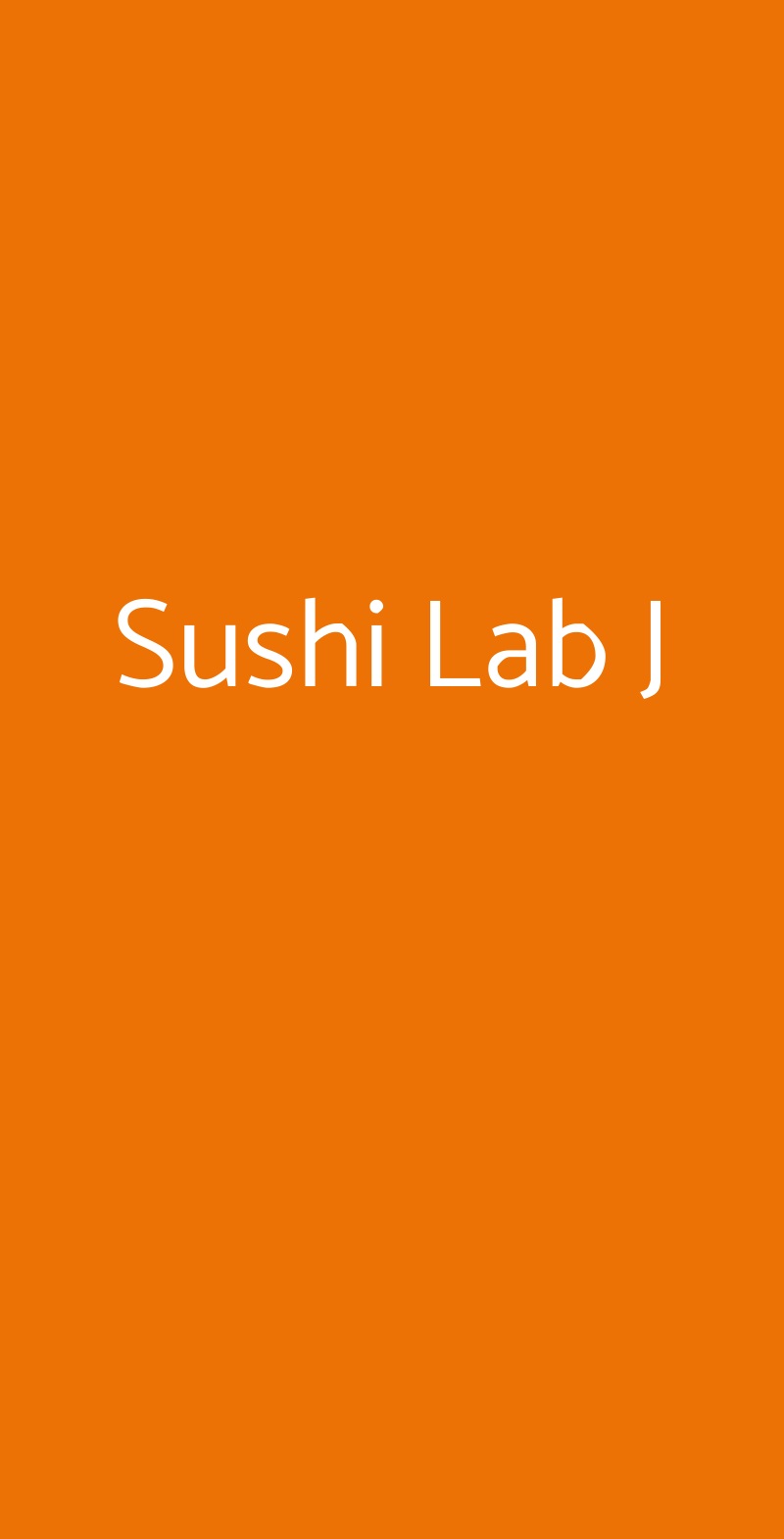 Sushi Lab J Cinisello Balsamo menù 1 pagina
