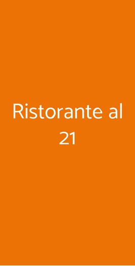 Ristorante Al 21, Milano