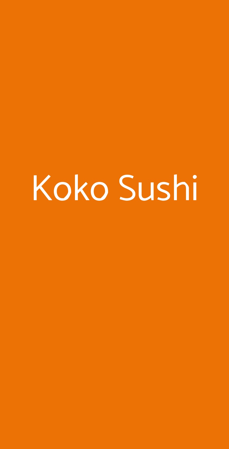 Koko Sushi Milano menù 1 pagina