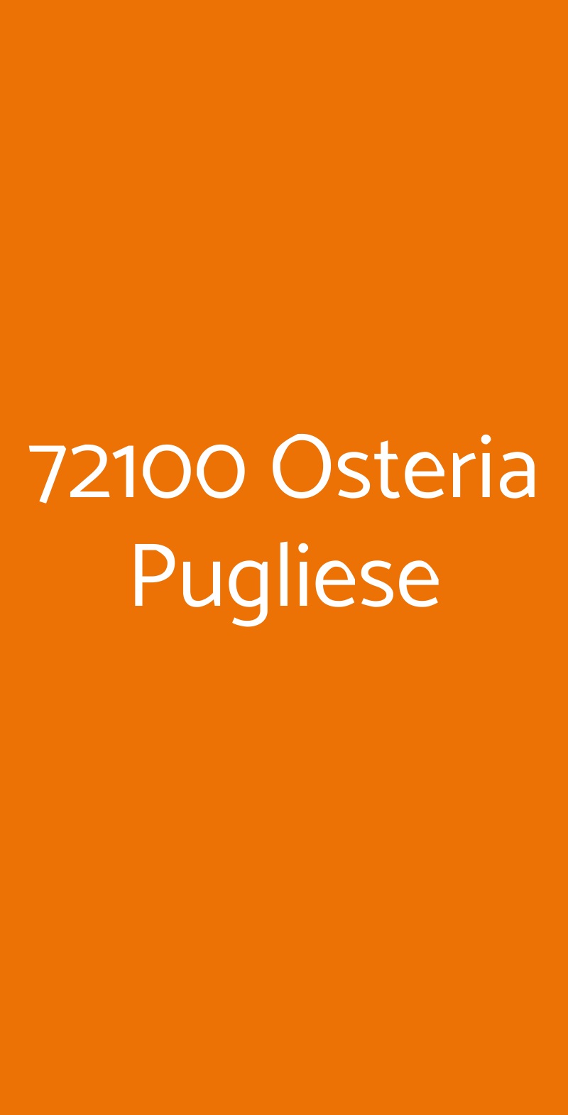 72100 Osteria Pugliese Milano menù 1 pagina