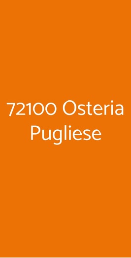 72100 Osteria Pugliese, Milano