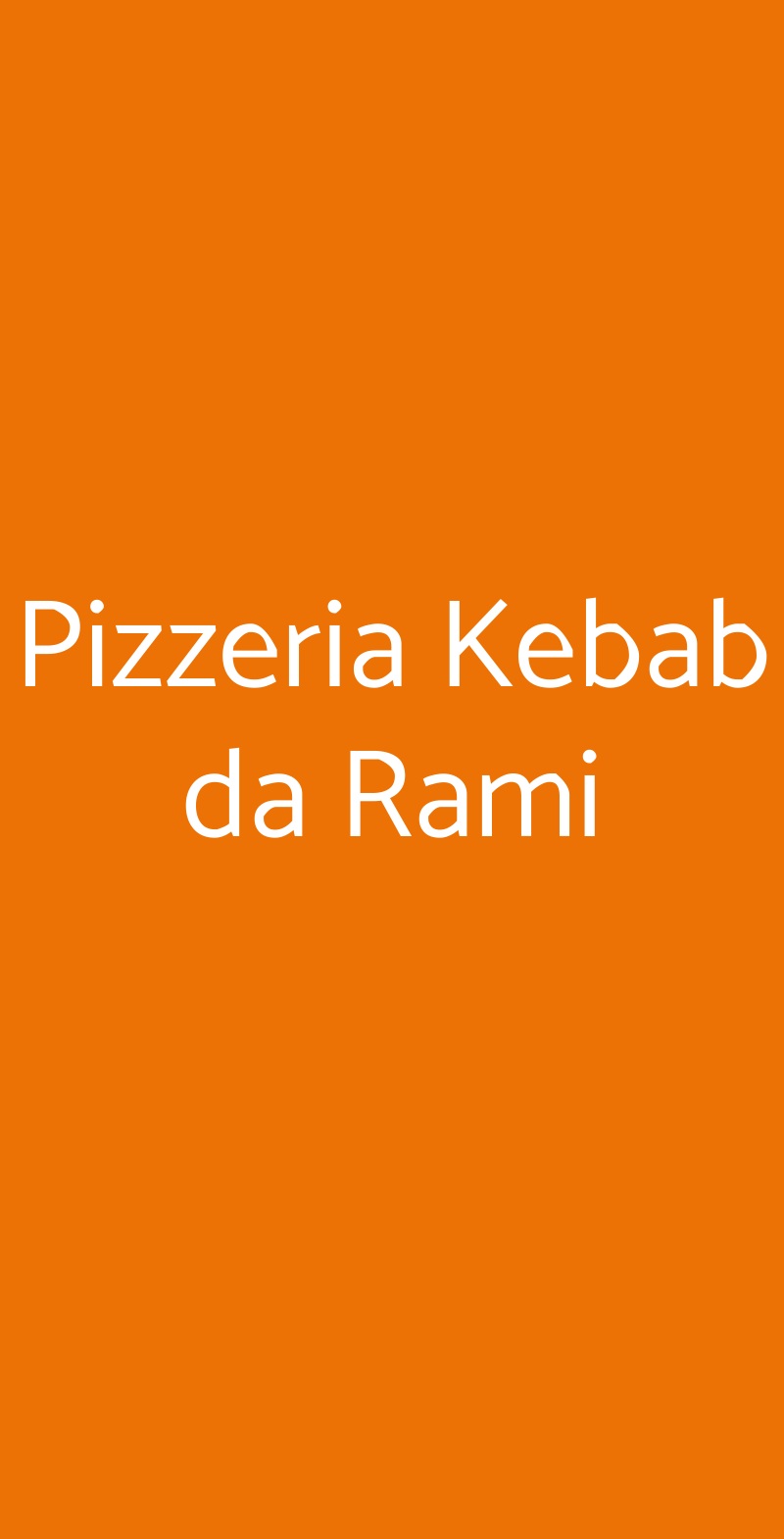 Pizzeria Kebab da Rami Busto Arsizio menù 1 pagina