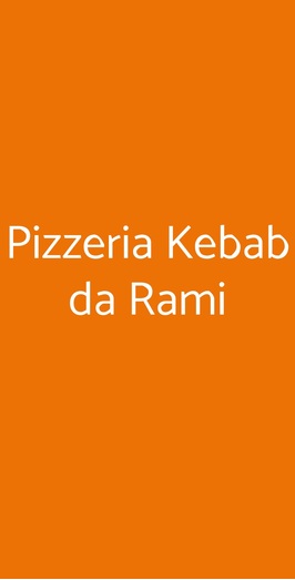 Pizzeria Kebab Da Rami, Busto Arsizio