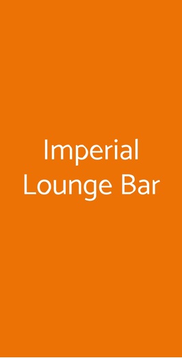 Imperial Lounge Bar, Bergamo