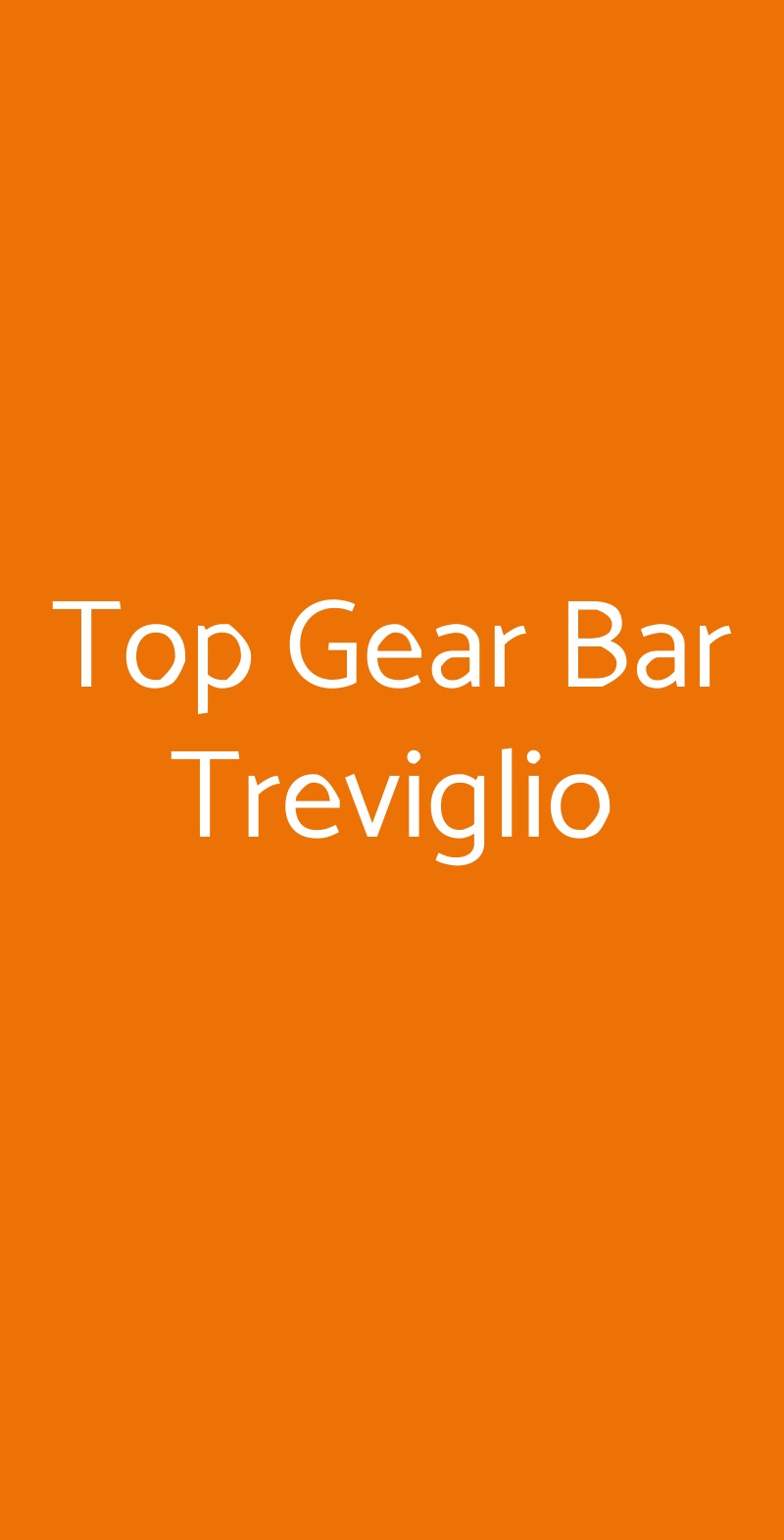 Top Gear Bar Treviglio Treviglio menù 1 pagina