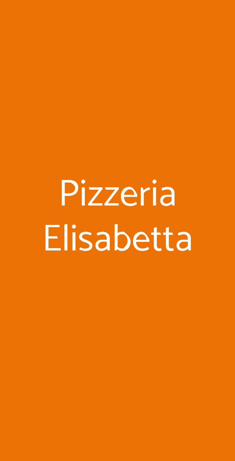 Pizzeria Elisabetta Melzo menù 1 pagina
