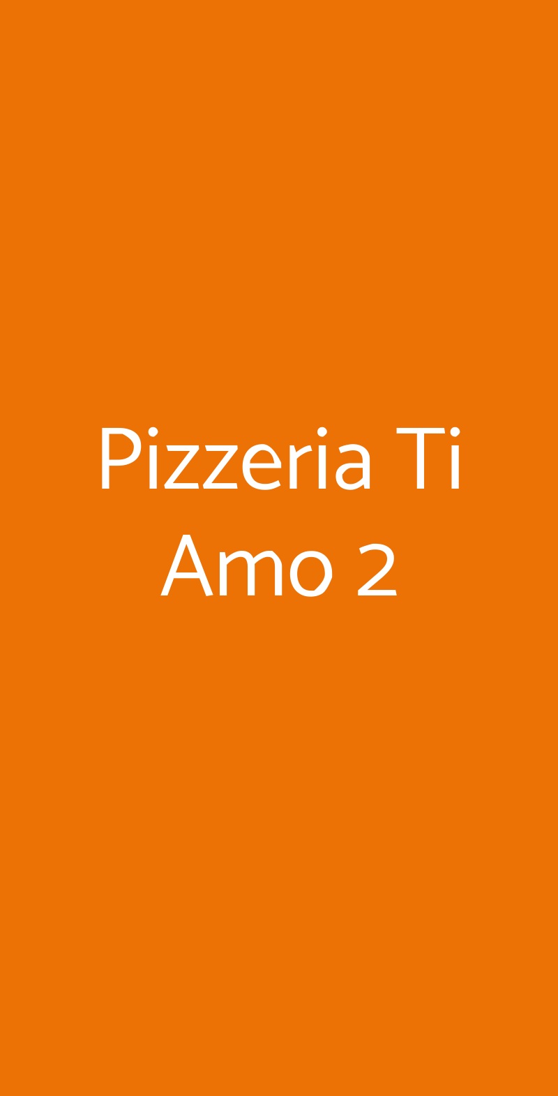 Pizzeria Ti Amo 2 Gallarate menù 1 pagina
