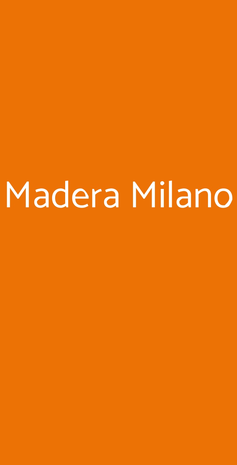 Madera Milano Milano menù 1 pagina