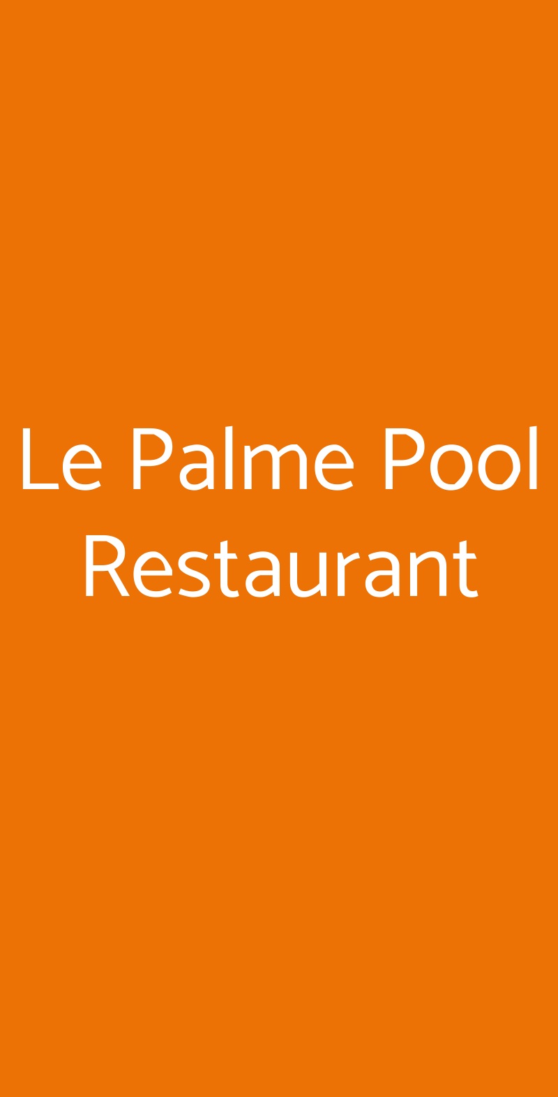 Le Palme Pool Restaurant Cusago menù 1 pagina
