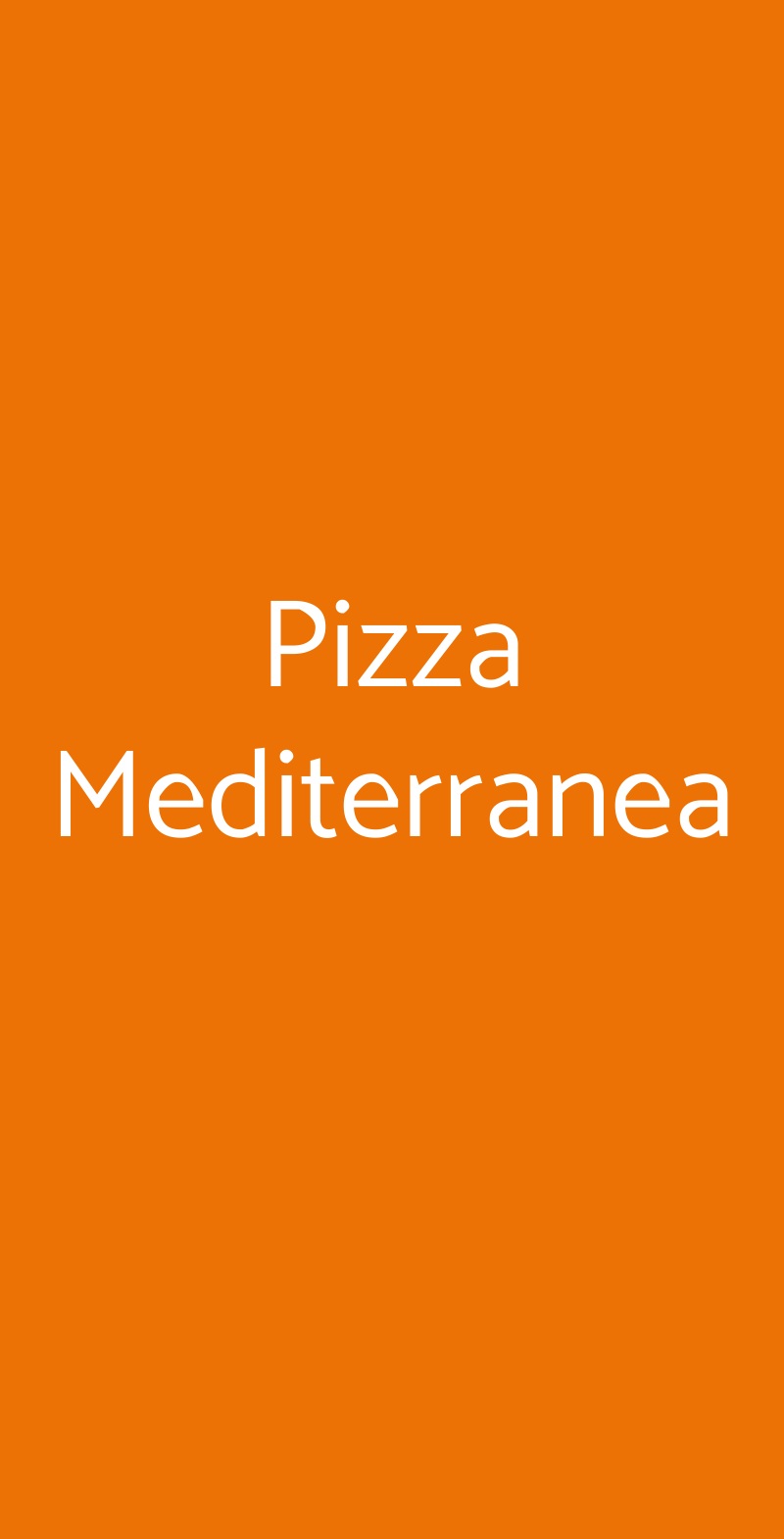 Pizza Mediterranea Olginate menù 1 pagina