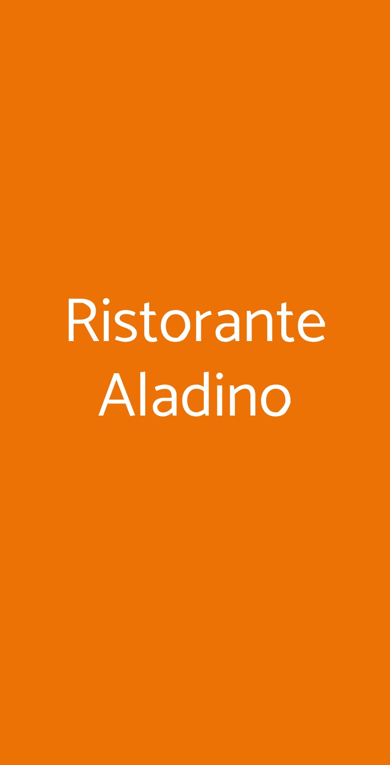Ristorante Aladino Milano menù 1 pagina