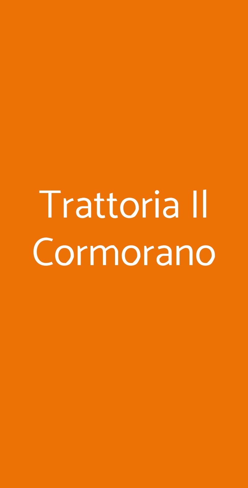 Trattoria Il Cormorano Milano menù 1 pagina