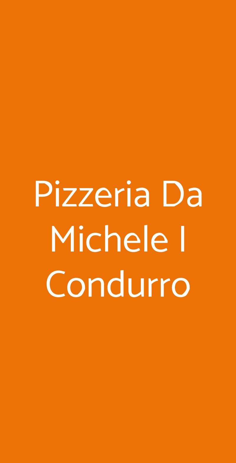 Pizzeria Da Michele I Condurro Milano menù 1 pagina